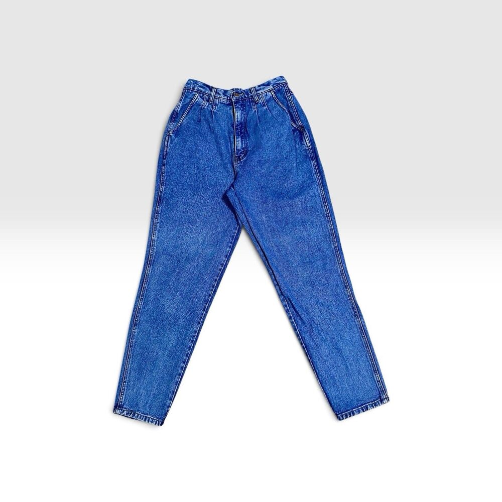 Vintage Bill Blass Jeans Womens 28 High Rise Pleated Mom Tapered 100% Cotton